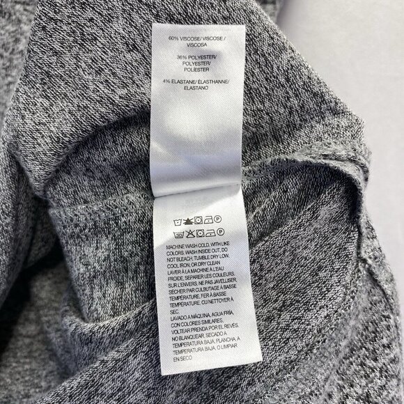 Lucky Brand Crewneck Long Sleeve Soft Knit Sweatshirt Women XS Gray Banded Hem - Picture 10 of 16